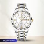 BINBOND 2521 Luxury Brand Luminous Quartz Watch For Men - Golden Black - Thumbnail Image 9