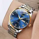OLEVS 6602 Luxury Watch-Blue - Thumbnail Image 2