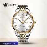 OLEVS 6602 Luxury Watch-white - Thumbnail Image 1