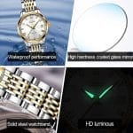 OLEVS 6602 Luxury Watch-Blue - Thumbnail Image 4