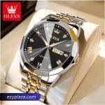 OLEVS 9931G New Exclusive Design Quartz Watch for Men - Blue - Thumbnail Image 5