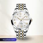 OLEVS 9931G New Exclusive Design Quartz Watch for Men - Silver - Thumbnail Image 1