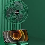 Portable Rechargeable Desk Fan, Folding Fan 3 Speeds Adjustable Height Table Fan with Timer, 2000mAh Rechargeable USB Charging for Home Office Travel - Thumbnail Image 5