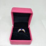 vibrant gold ring adorned with colorful gemstones, - Thumbnail Image 4