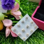Premium quality Fashionable Classic Design Imitation Gold Polish 5 Stone  Nose Pin For Women - Thumbnail Image 3
