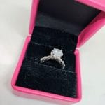 Luminous Embrace  Brilliant Center Stone with Twisted Band Womens Ring - Thumbnail Image 4