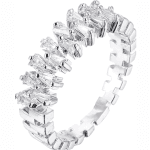 Double Rows Diamond Rings for Womens - Thumbnail Image 3