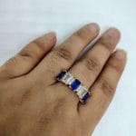 vibrant gold ring adorned with colorful gemstones, - Thumbnail Image 1