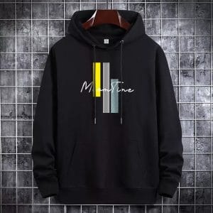 Exclusive Stylish Black Winter Hoodie for Men - Premium Cotton Fleece (Inside Brush)