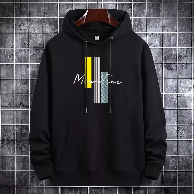 Exclusive Stylish Black Winter Hoodie for Men - Premium Cotton Fleece (Inside Brush)