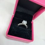 Luminous Embrace  Brilliant Center Stone with Twisted Band Womens Ring - Thumbnail Image 3