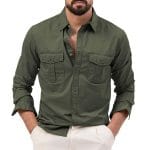 Full sleeves double pocket Shirt - Thumbnail Image 1