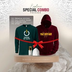Islamic Winter Combo Maroon Beautiful Lifestyle Hoodie Green Power of Faith T-shirt BD