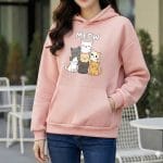 Premium Comfortable Printed Ladies Winter Hoodie - Thumbnail Image 2