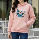 Premium Comfortable Printed Ladies Winter Hoodie - Thumbnail Image 1