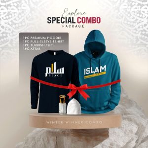 Premium winter combo for men hoodie t-shirt attar set-islam