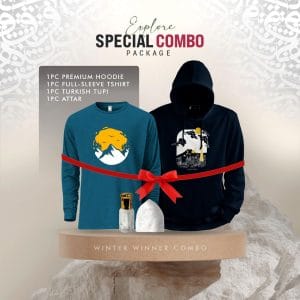 islamic winter combo navy blue hoodie nature tshirt bd