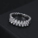 Double Rows Diamond Rings for Womens - Thumbnail Image 4