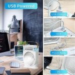 Portable Mist Air Cooler Desk Fan with 600ml Water Tank & 7-Color LED - Thumbnail Image 7