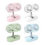 Double Motor Fan FY050 Folding Table Top Fan – Adjustable USB Rechargeable - Thumbnail Image 5