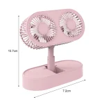 Double Motor Fan FY050 Folding Table Top Fan – Adjustable USB Rechargeable - Thumbnail Image 7