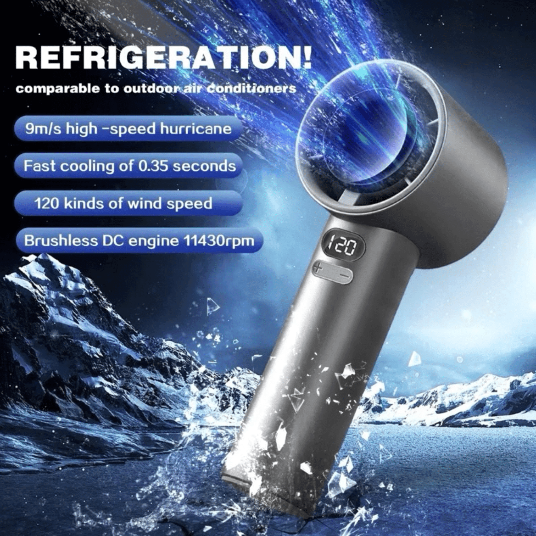 m11-handheld-fan-portable-bladeless-mini-fan-rechargeable-M3686-1 Portable Bladeless Mini Fan