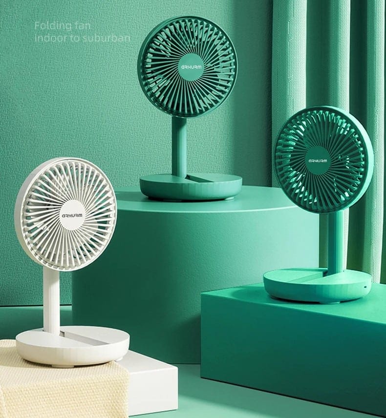 rechargeable-5-inches-folding-fan-hcz21-green-colour-M4649-1 Folding Rechargeable Mini Fan