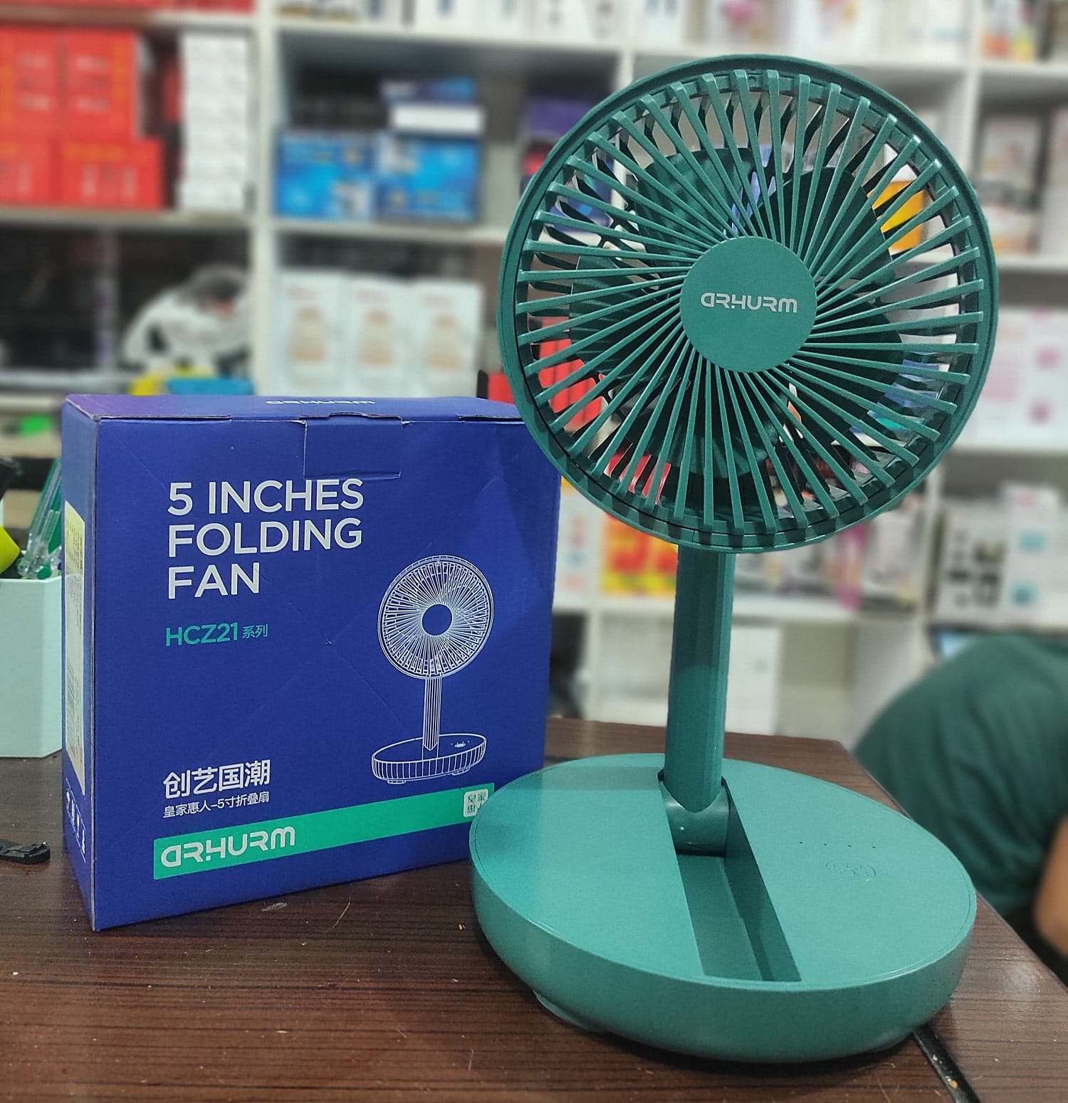 rechargeable-5-inches-folding-fan-hcz21-green-colour-M4649-4
